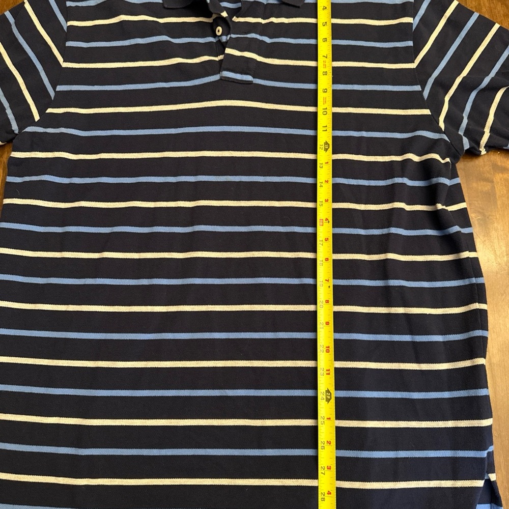 VTG Polo Ralph Lauren Stripe Shirt Pony Blue XL Preppy Office‎ Nautical Coastal - Picture 4 of 7